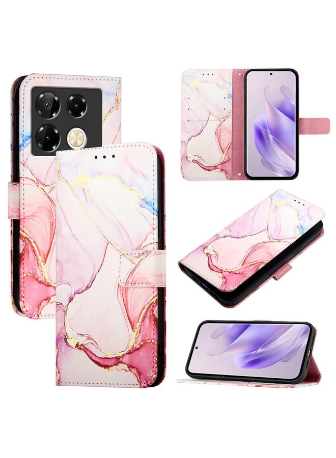 S-TOP Case For Infinix Note 40 Pro 4G PT003 Marble Pattern Flip Leather Phone Case - Image 1