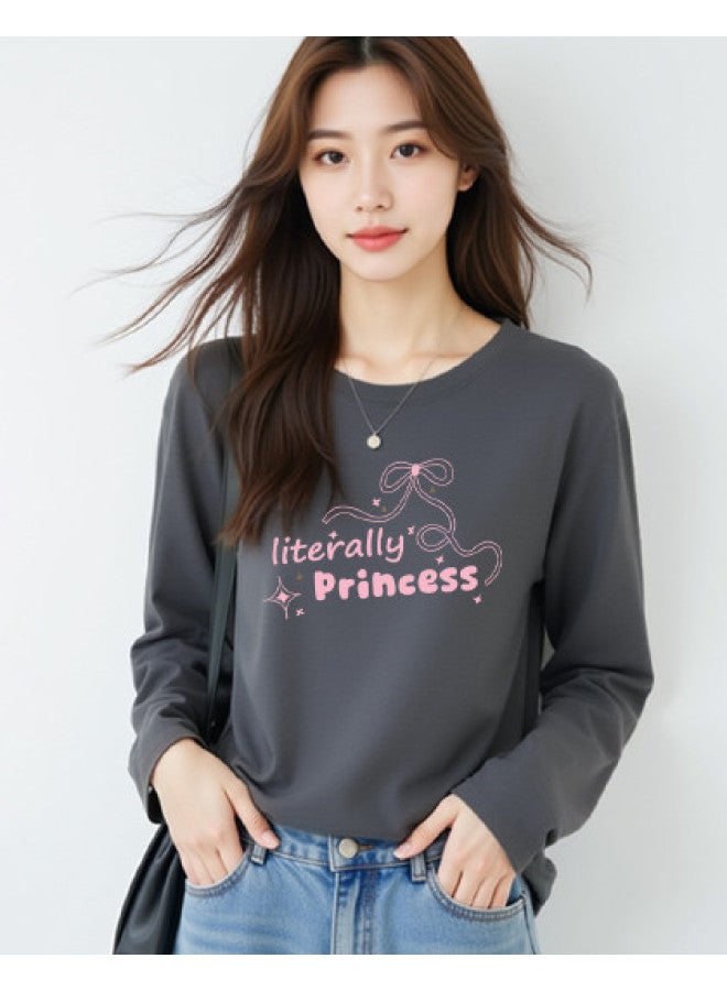Your Sun Printed Women'S Long Sleeve T-Shirt Women'S Base Layer Loose Fit Pure Cotton T-Shirt Women - Image 1