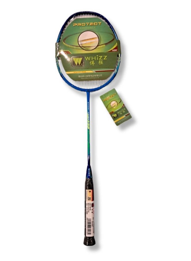 Whizz Y56 Badminton Racket – Lightweight Graphite Frame With Protector Design, Ideal For Intermediate To Advanced Players, Blue - Image 1