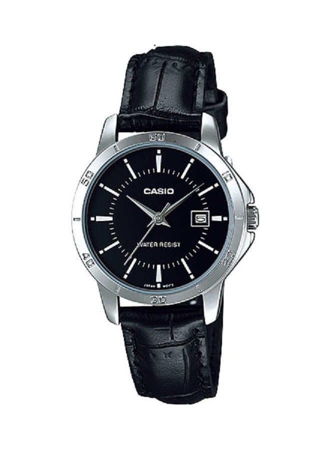 Casio Women Watch Analog Black Dial Leather Band LTP-V004L-1AUDF.. - Image 1