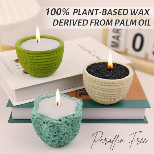 SUPERSUN Candle Sand with Wicks, Pearled Candle Wax for DIY Candles Making, 18Oz Refillable Beaded Wax Non-Toxic Natural Sand Beaded Waxs Customized Pearled Candles Making for Home Decoration Wedding Party - Image 2