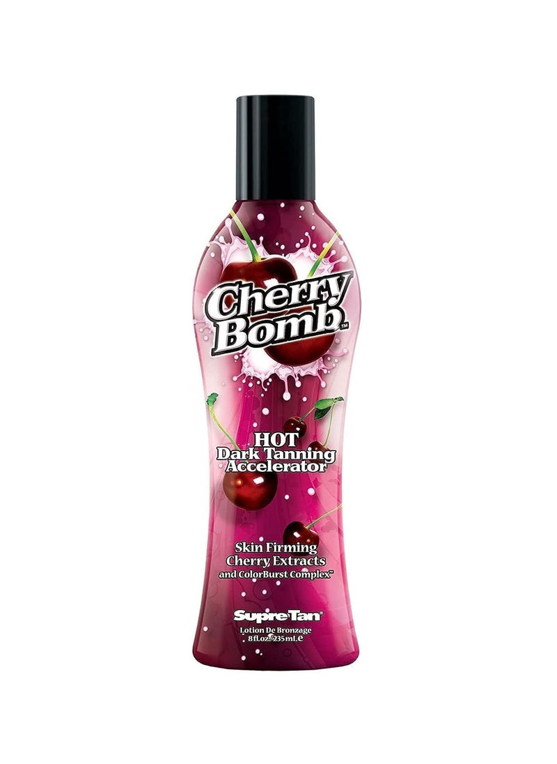 supre tan - Soubry Tan's Cherry Pump Lotion with Red Cherry Extract to Speed Up 8 Ounce Skin Tanning - Image 1