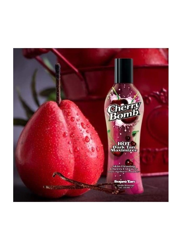 supre tan - Soubry Tan's Cherry Pump Lotion with Red Cherry Extract to Speed Up 8 Ounce Skin Tanning - Image 1