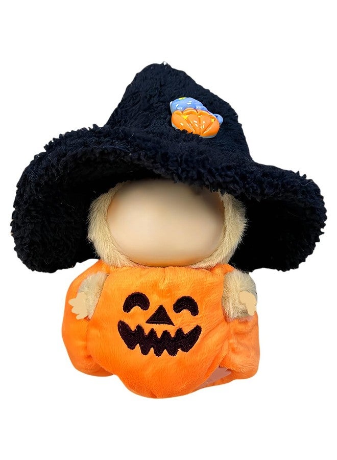 JSLOVFLO Doll Outfit Clothes Set for 17cm Dolls, Premium Fashion Hat Overalls Sweater Bag Dress Jumpsuit for Dolls Accessories (NO Doll) (Halloween Pumpkin) - Image 1