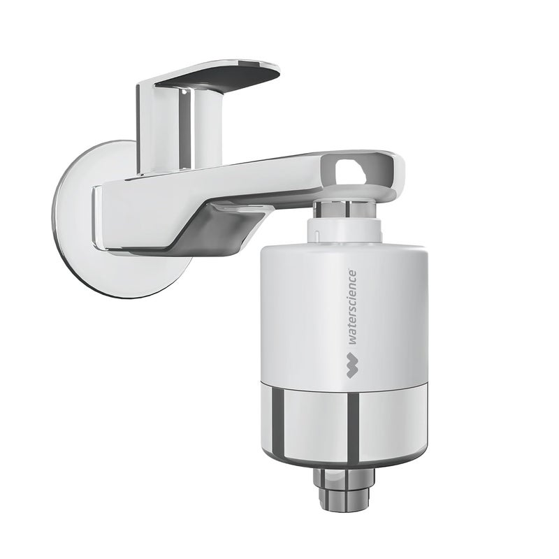 WaterScience CLEO Hard Water Softener for Tap and Shower | Shower Filter for Bathroom | Filter for Tap | for Borewell/Tanker Water - CLEO-SFU-423 - Image 1