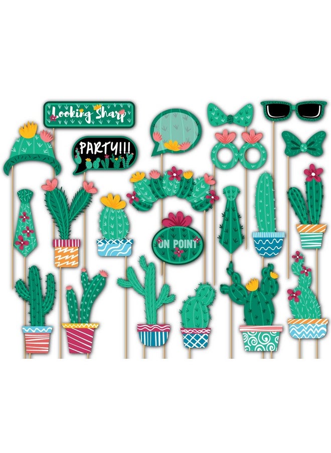Birthday Galore Birthday Galore Cactus Photo Booth Props Kit - 20 Pack Party Camera Props Fully Assembled 