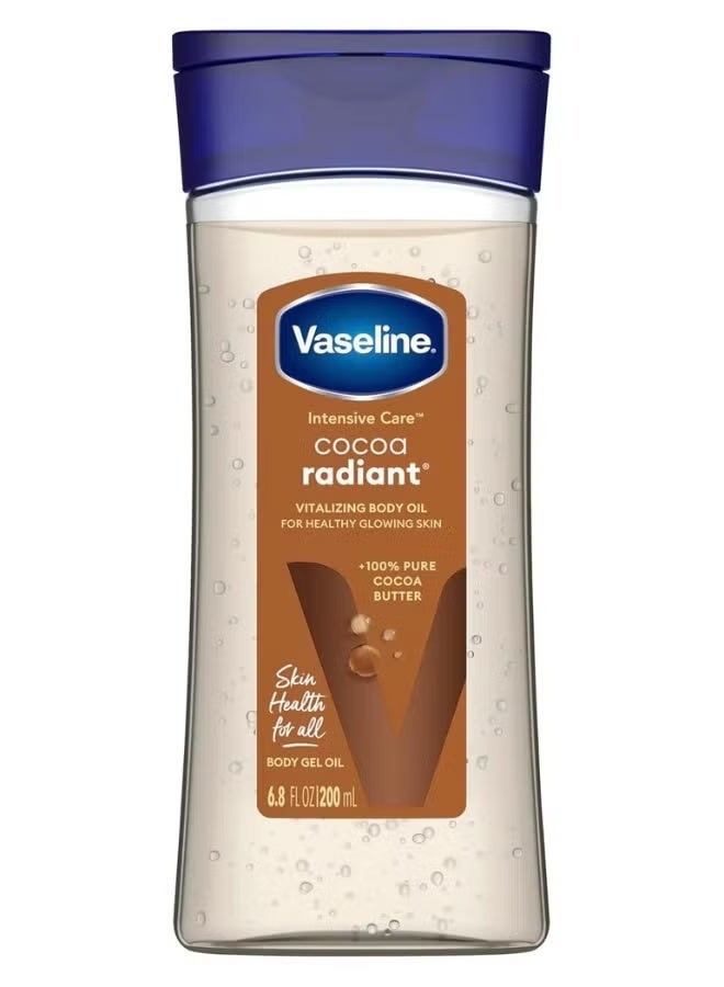 فازلين® زيت جل الجسم Cocoa Radiant – 200 مل، مرطب خفيف غير دهني مع زبدة الكاكاو 100% لبشرة صحية ومشرقة - Image 1