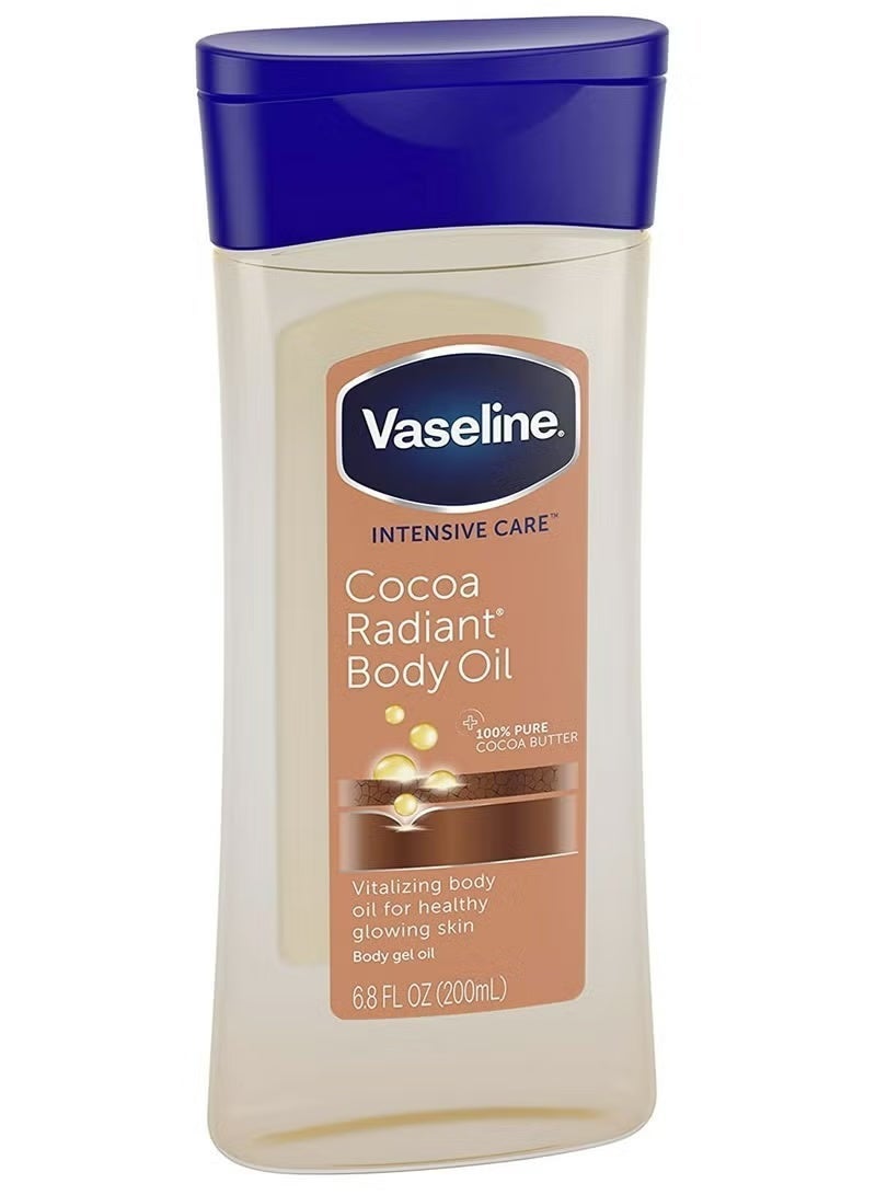 Vaseline® Cocoa Radiant Gel Oil – 200ml, Non-Greasy Body Moisturizer with 100% Pure Cocoa Butter for Healthy, Glowing Skin - Image 2