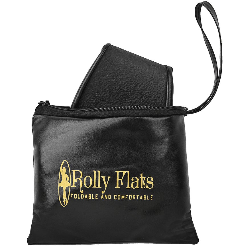 Rolly Flats Women's Foldable Flats – Portable Ballet Slippers Shoes for Travel, Wedding – Fits in Purse (XL, Black) - Image 2