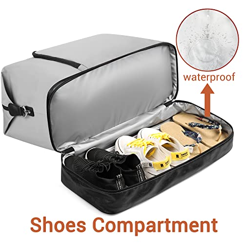 TIBES Travel Weekender Bag for Women, Overnight Bag with Shoe Compartment Oversized Travel Duffel Bag Carry On Tote 21" - Image 3