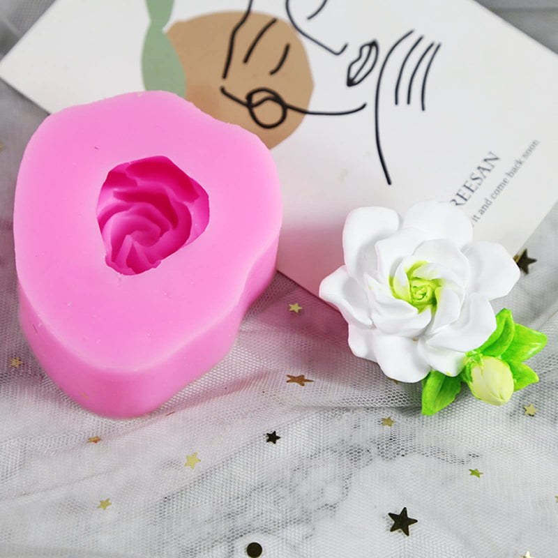 Anktily Gardenia Flower Silicone Soap Mold Candle Mold Fondant Chocolate Candy Cake Decorating Mould Resin Clay Baking Pastry Tools - Image 4