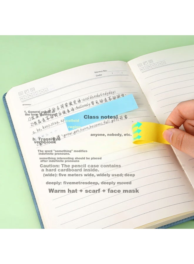 Simaa 1200 Sheets 4-color Sticky Notes With Dividers, Memo Pads, 76*19mm, Reusable Notes, 3 Packs, Student Message Pad - Image 2