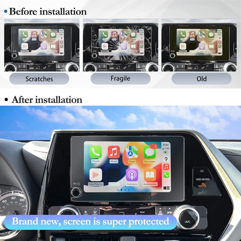 SKTU 2Pcs 2023-2025 Toyota Highlander/Highlander Hybrid 8 Inch Navigation HD Anti-Scratch Screen Protector - Image 5