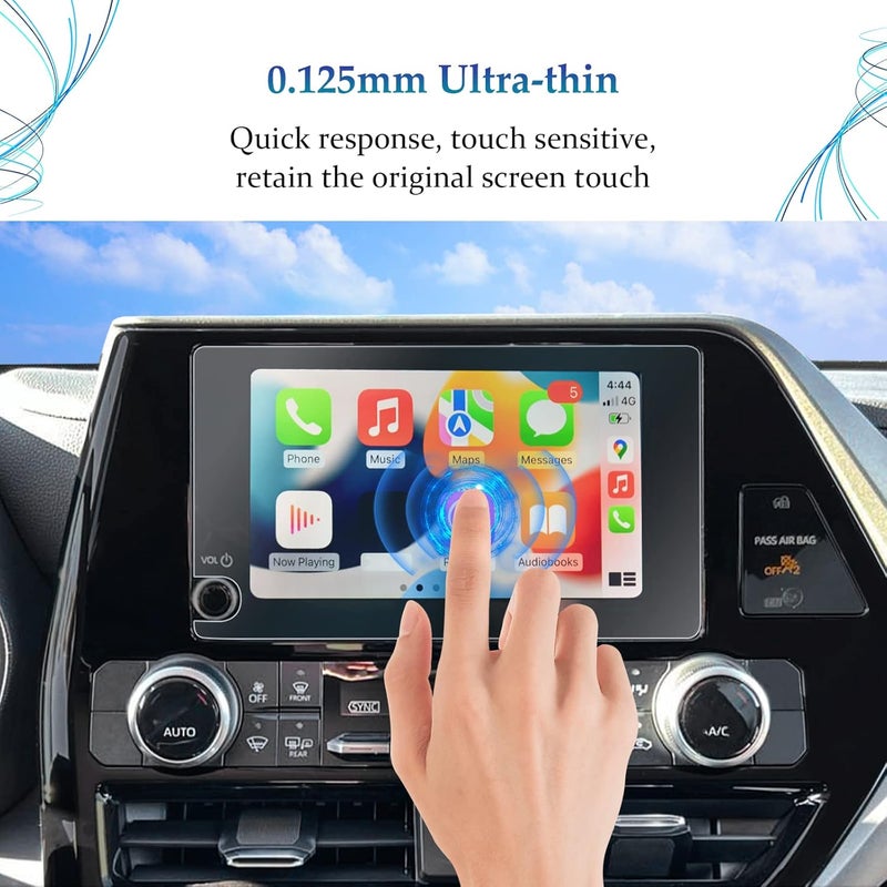 SKTU 2Pcs 2023-2025 Toyota Highlander/Highlander Hybrid 8 Inch Navigation HD Anti-Scratch Screen Protector - Image 2