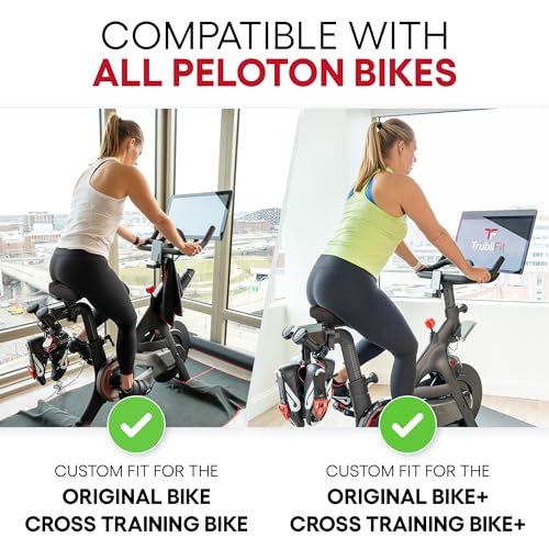 TrubliFit Mat Sweat Towel for the Original Peloton Bike & Bike+ and Cross Training Bike & Bike+, Accessories for Peloton Bike, Washable Mat Towel, Indoor Cycling Floor Mat for Intense Hill Climbs and Workouts - Image 2