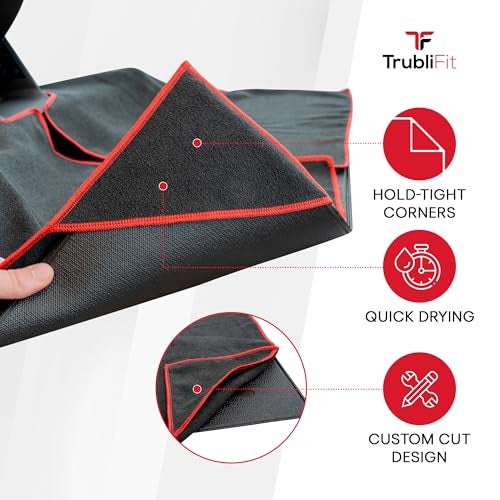 TrubliFit Mat Sweat Towel for the Original Peloton Bike & Bike+ and Cross Training Bike & Bike+, Accessories for Peloton Bike, Washable Mat Towel, Indoor Cycling Floor Mat for Intense Hill Climbs and Workouts - Image 3