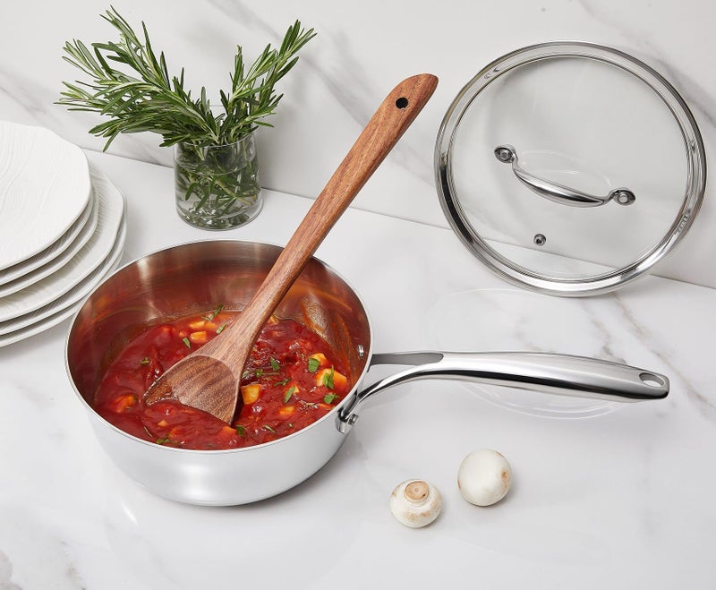 KEAWELL K3 Premium 2-Quart Tri-Ply Stainless Steel Saucepan with Lid, Induction & Oven Safe up to 600Â°F, Even Heating, Professional Cookware for All Stovetops (2-Qt) - Image 3