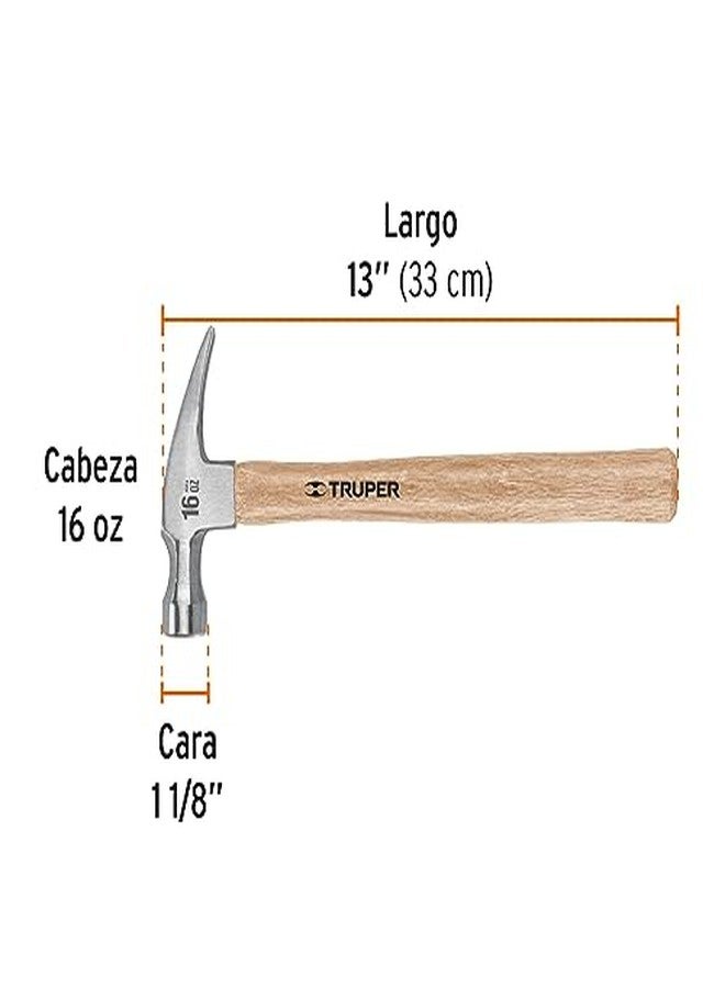 TRUPER MOR-20 Polished Framing Hammers 20Oz(567g) Handle 16"(406mm) - Image 2