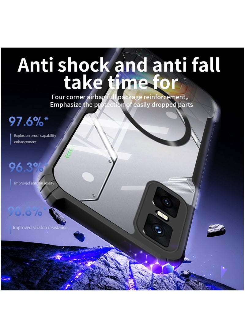 Magnetic Phone Case for Infinix GT 30 Pro Protector Magnetic Suction Car Phone Case with Anti Drop Function,Yellow-proof, Shock-proof and Drop-proof Phone Cover - Image 4