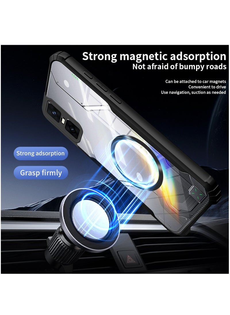 Magnetic Phone Case for Infinix GT 30 Pro Protector Magnetic Suction Car Phone Case with Anti Drop Function,Yellow-proof, Shock-proof and Drop-proof Phone Cover - Image 2
