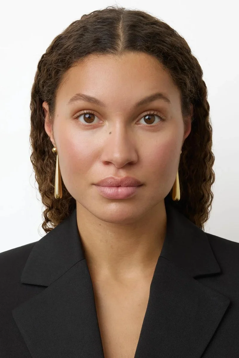LIE STUDIO Gleaming Pebbled Drop Earrings