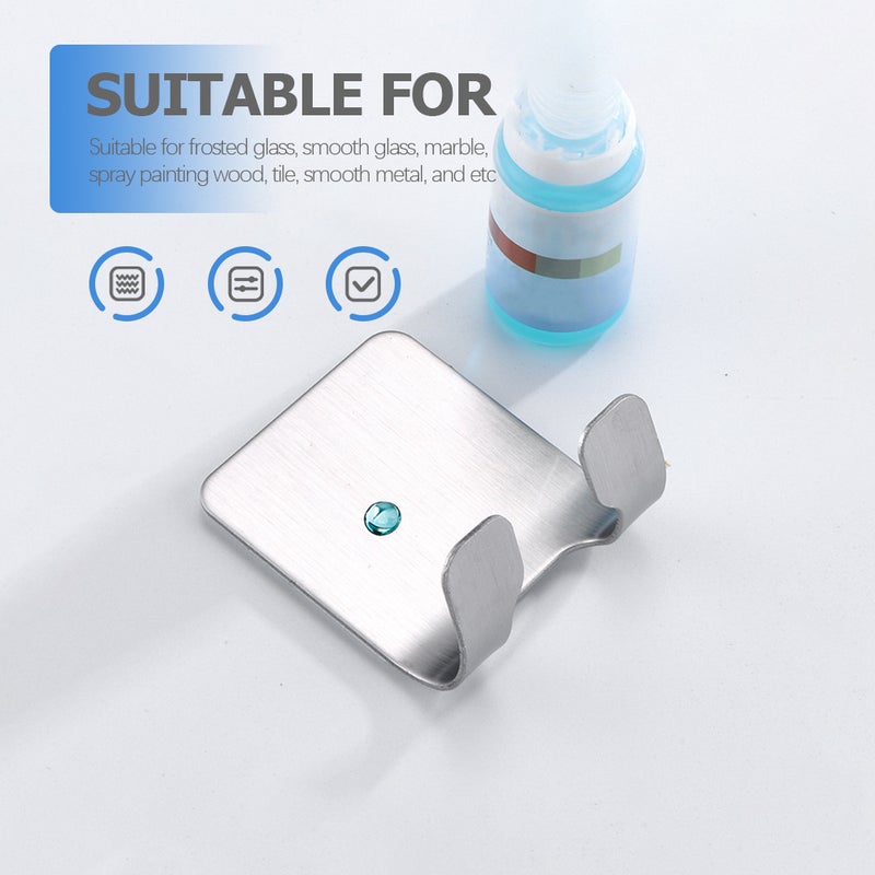 6pcs Holder Stainless Steel Self Adhesive Hook Organizer - Image 5