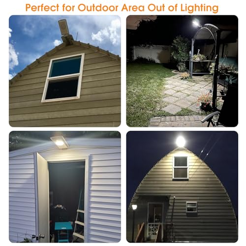 SunBonar Solar Street Lights Outdoor Motion Sensor, Dimmable & Cool White(6000K) & Warm White(3000K) & Timer, Dusk to Dawn Aluminum Solar Flood Light with Remote for Driveway Path Garden Parking Lot - Image 3