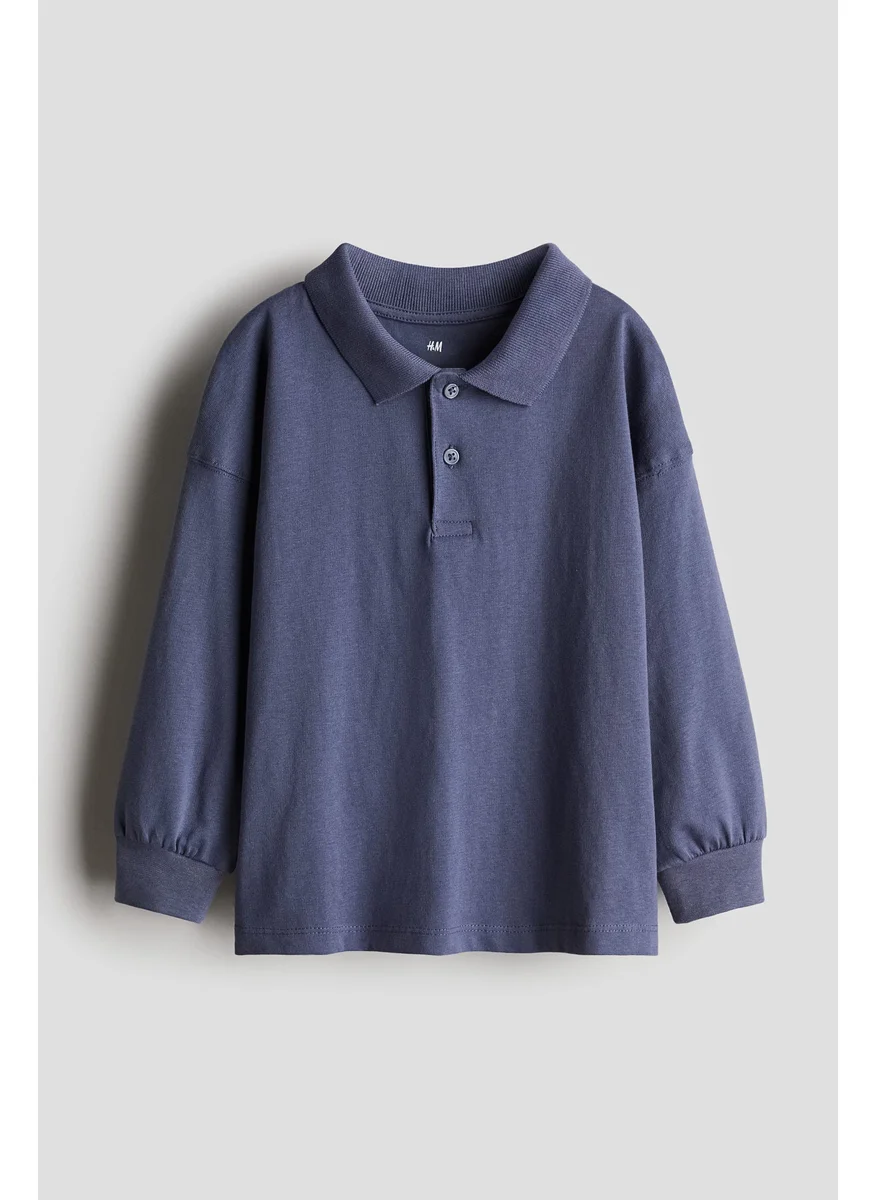H&M Cotton Jersey Rugby Shirt
