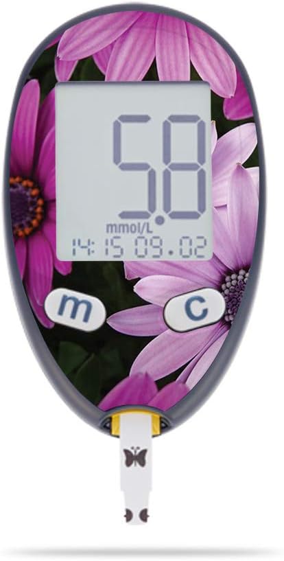 MIGHTY SKINS MightySkins Skin Compatible with Abbott Freestyle Freedom Lite - Purple Flowers | Protective, Durable, and Unique Vinyl Decal wrap Cover | Easy to Apply, Remove, and Change Styles | Made in The USA