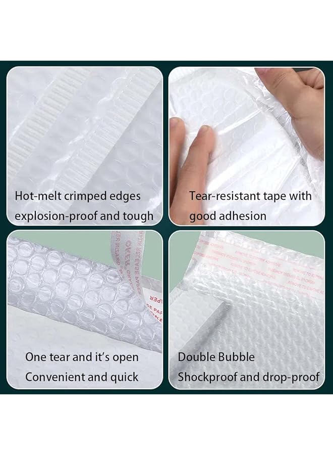 erorex Waterproof Padded Poly Self Seal Bubble Mailers Envelopes With Bubble Cushioning Wrap White 10 Pieces 10.2Inx11.8In - Image 3
