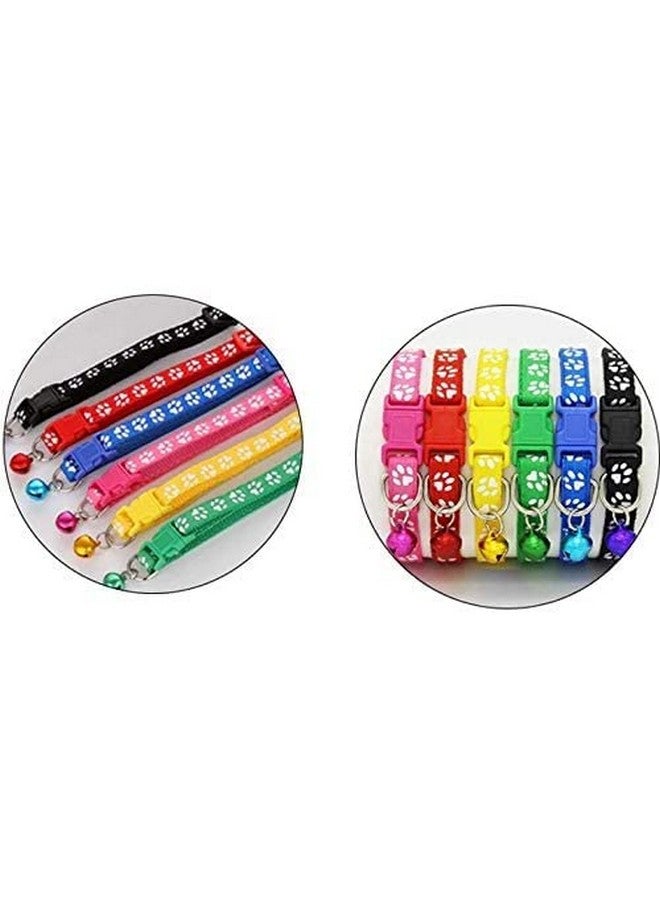 Pets Empire 2 Pcs Collars With Bells Puppy Collars With Bell Puppy Collars Polyester Adjustable Dog Collars Paw Pattern Kittens Collars Pet Safety Collars For Pet Puppy And Cats- Color May Vary - Image 4