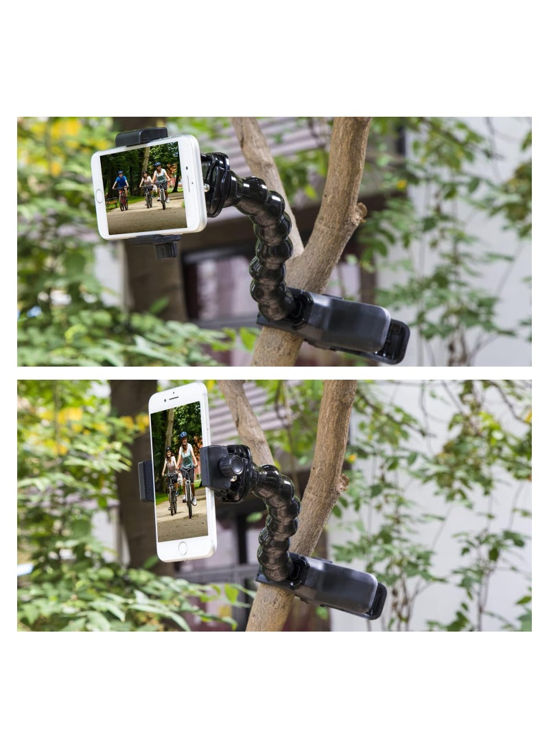 SYOSI Phone Holder, Desk Gooseneck Mount, Cell Phone Clamp Clip for Pole, Mobile Phone Mount Stand, Compatible for iPhone 14 Plus Phone 13 Pro Xs Max XR X 8 7 6 6s Plus and Other 4-7'' Device - Image 5