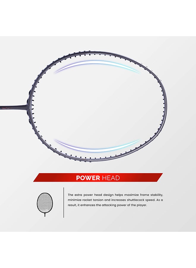 Apacs - Nano Fusion Speed 722 Graphite Unstrung Badminton Racket with Full Racket Cover | For Intermediate Players | 76 grams | Maximum String Tension - 30lbs - Image 1