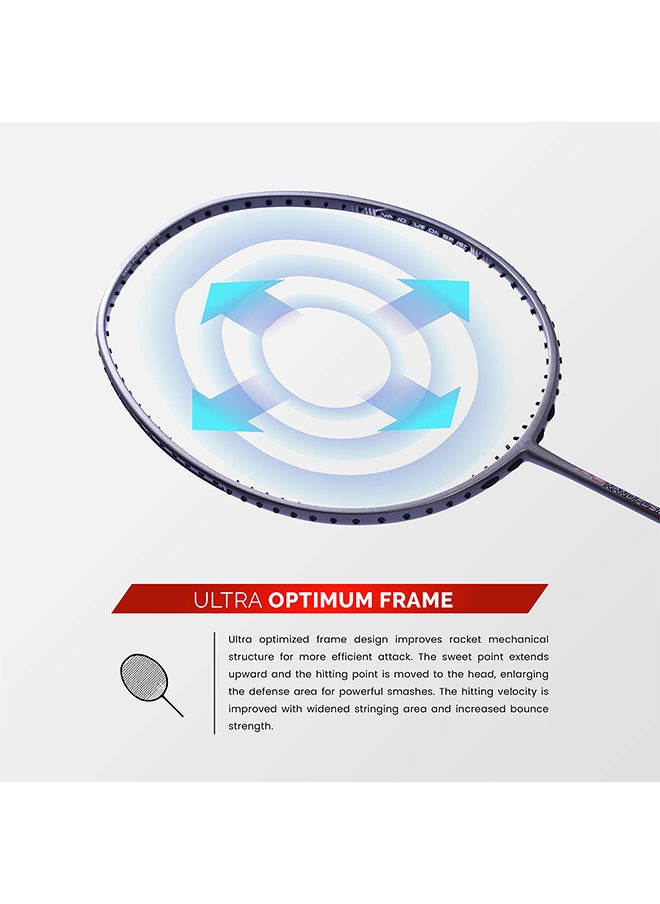 Apacs - Nano Fusion Speed 722 Graphite Unstrung Badminton Racket with Full Racket Cover | For Intermediate Players | 76 grams | Maximum String Tension - 30lbs - Image 1