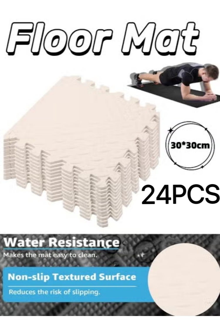 Nariele Baby Play Mats, Puzzle Foam Floor Mats, Exercise Yoga Mats, Interlocking EVA Soft Foam Floor Mats（24Pieces) - Image 1