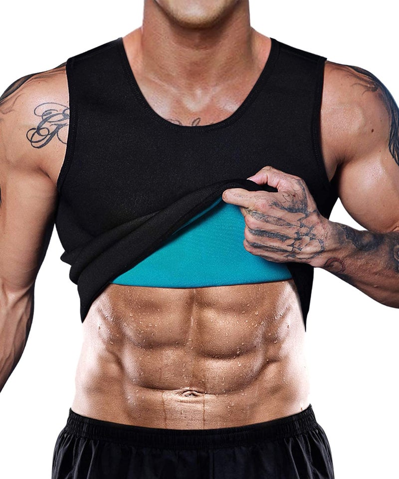 NonEcho Men Neoprene Waist Trainer Sauna Vest Gym Hot Sweat Tank Top Workout Shirt Shapewear Body Shaper No Zipper - Image 1