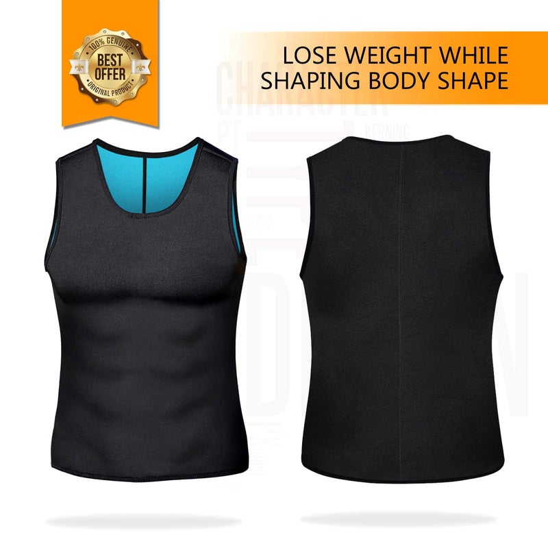 NonEcho Men Neoprene Waist Trainer Sauna Vest Gym Hot Sweat Tank Top Workout Shirt Shapewear Body Shaper No Zipper - Image 5