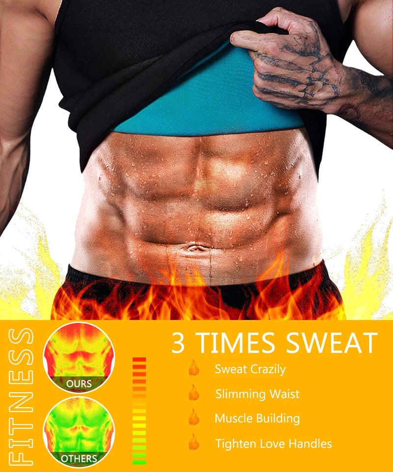 NonEcho Men Neoprene Waist Trainer Sauna Vest Gym Hot Sweat Tank Top Workout Shirt Shapewear Body Shaper No Zipper - Image 2