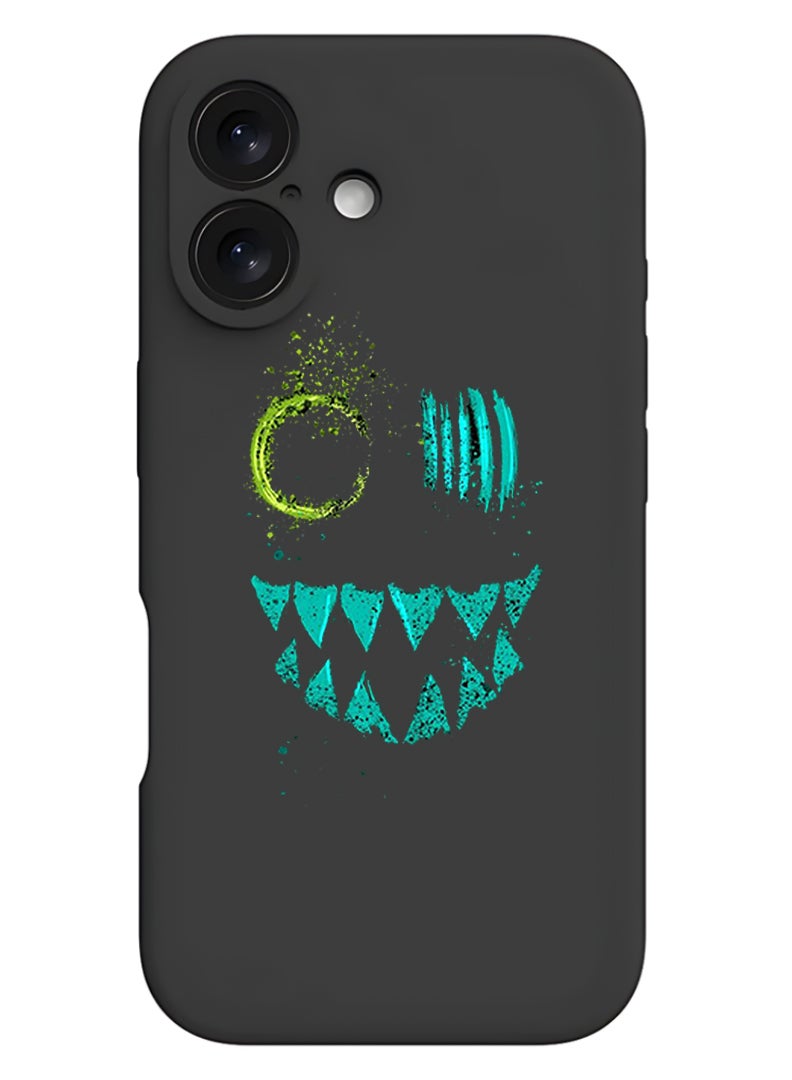 Theodor Protective Slim Fit Case Liquid Silicone Cover with Full Body Protection Anti-Scratch Shockproof Case For Apple iPhone 17 (Black) ghost - Image 1