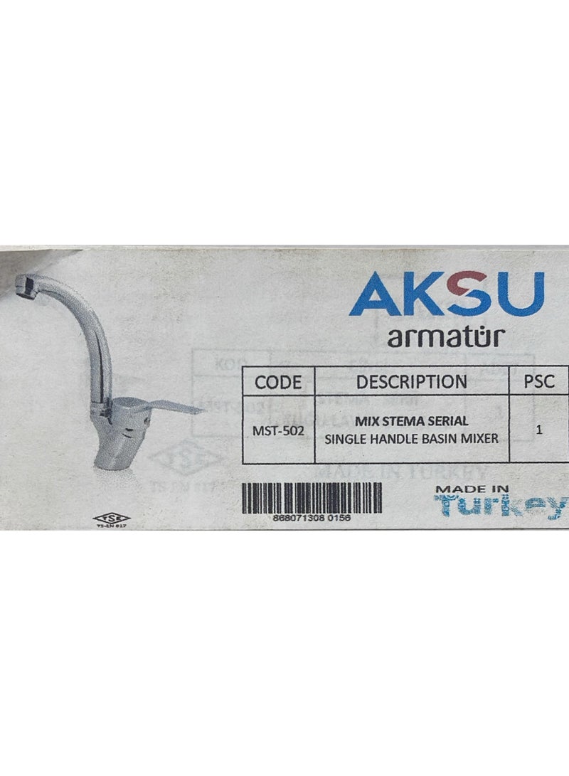 خلاط حوض تركى بمقبض واحد mst-502 - Image 3