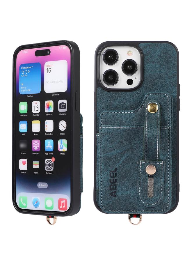 S-TOP Case For iPhone 14 Pro ABEEL Litchi Texture Card Bag PU Phone Case - Image 2