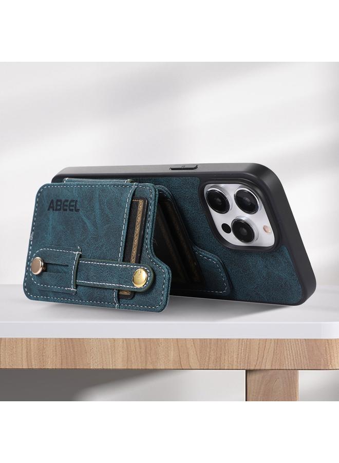 S-TOP Case For iPhone 14 Pro ABEEL Litchi Texture Card Bag PU Phone Case - Image 4