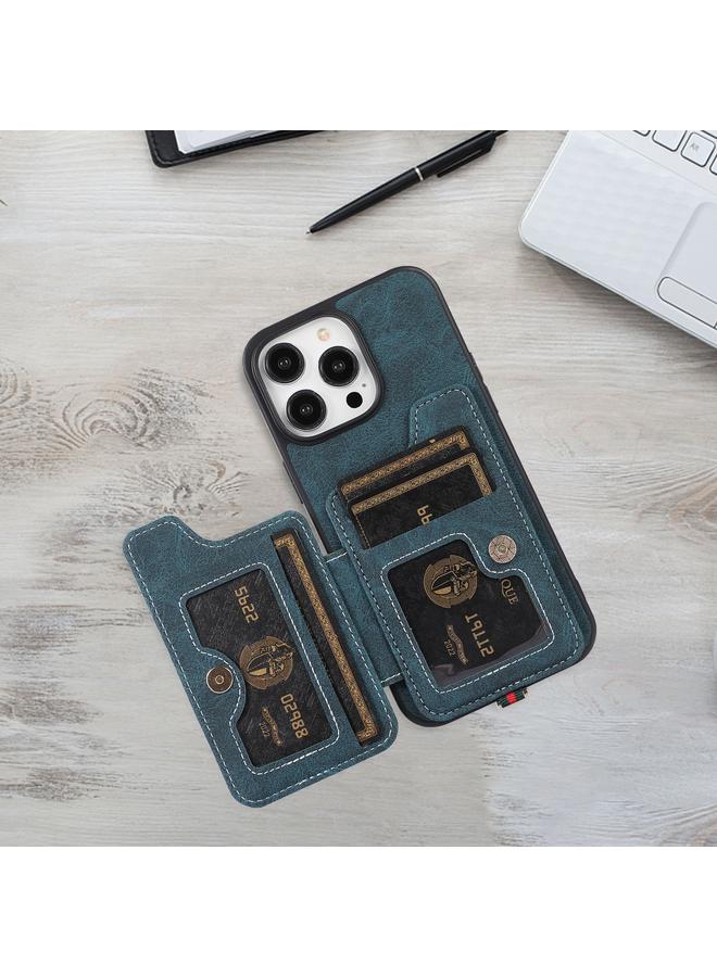 S-TOP Case For iPhone 14 Pro ABEEL Litchi Texture Card Bag PU Phone Case - Image 5