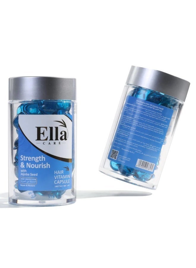 Ella care Strength & Nourish with Jojoba Seed - 50 Capsules × 1ml - Image 1