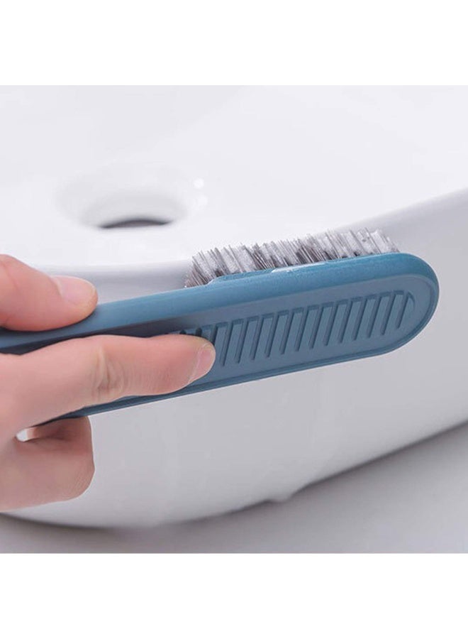 Selaurel Cleaning Brush Soft Bristle Brush Laundry Scrub Brush Clothes Underwear Shoes Scrubbing Brush Easy to Grip Household Cleaning Brushes Tool for Countertops Bathtubs Blue - Image 4