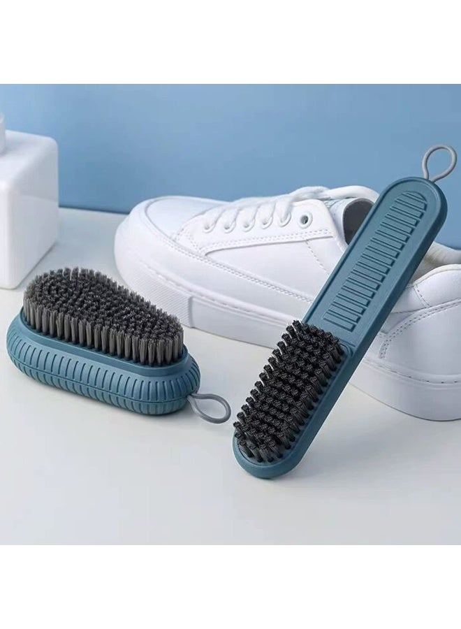 Selaurel Cleaning Brush Soft Bristle Brush Laundry Scrub Brush Clothes Underwear Shoes Scrubbing Brush Easy to Grip Household Cleaning Brushes Tool for Countertops Bathtubs Blue - Image 5