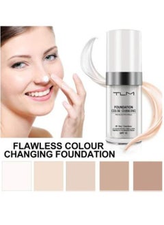 TLM Colour Changing Foundation for Different Skin Tone, Foundation Makeup Base Nude Face Liquid Full Coverage Concealer, TLM Concealer Cover Cream, SPF15  - Image 2
