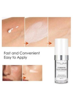 TLM Colour Changing Foundation for Different Skin Tone, Foundation Makeup Base Nude Face Liquid Full Coverage Concealer, TLM Concealer Cover Cream, SPF15  - Image 3