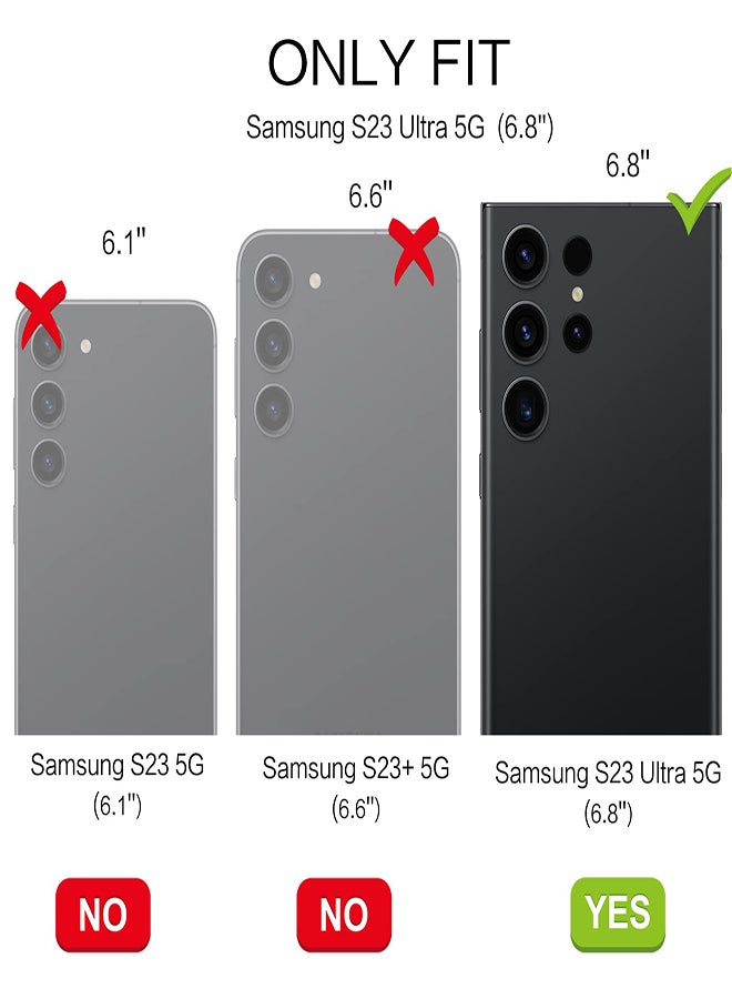 Slim Luxury Shockproof Case for Samsung Galaxy S23 Ultra 6.8 inch with Heart Design and Wrist Strap - Soft Bumper Protective Cover for Men and Women - Image 4