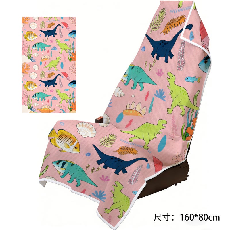Cross-Border Foreign Trade New Model Car Seat Cover Two-In-One Beach Towel, Absorbent, Warm, Soft, Large Bath Towel for Beach and  Swimming - Image 1